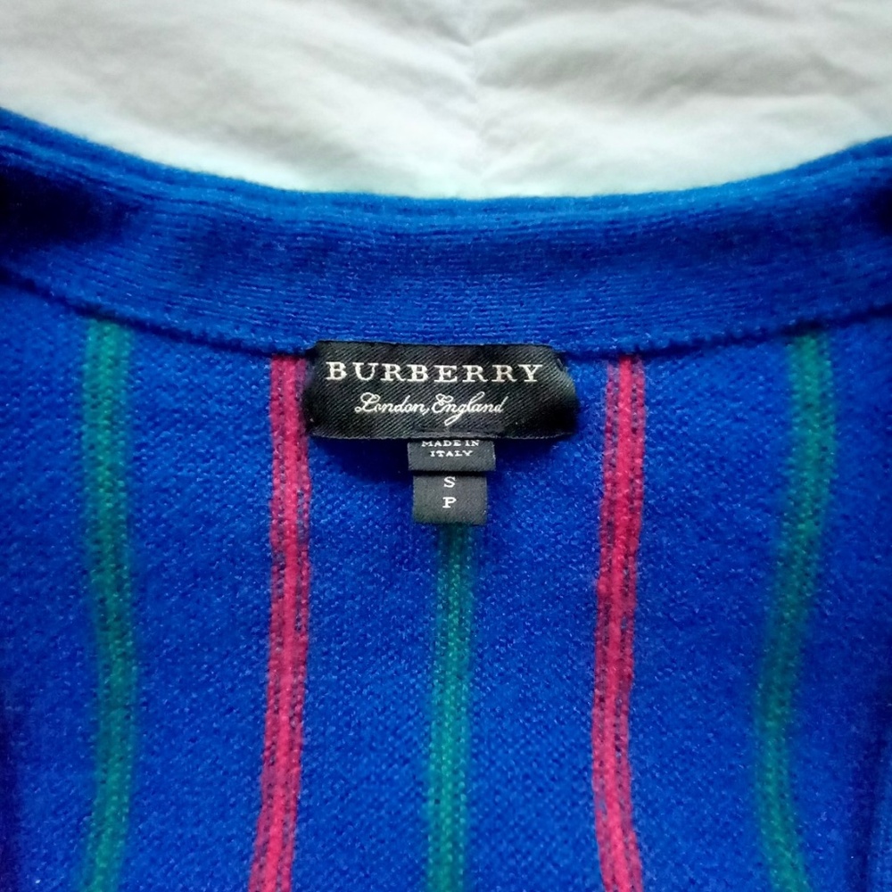 Men’s Burberry blue cardigan